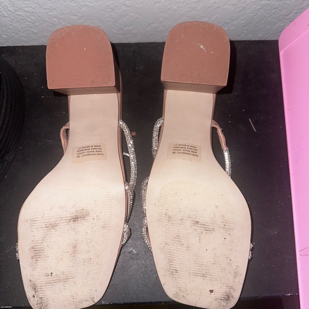 Steve Madden Women's Silver and Nude Heels - Picture 3 of 3